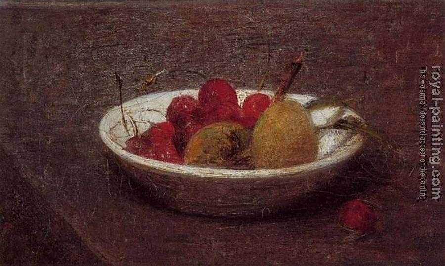 Henri Fantin-Latour : Still Life of Cherries and Almonds